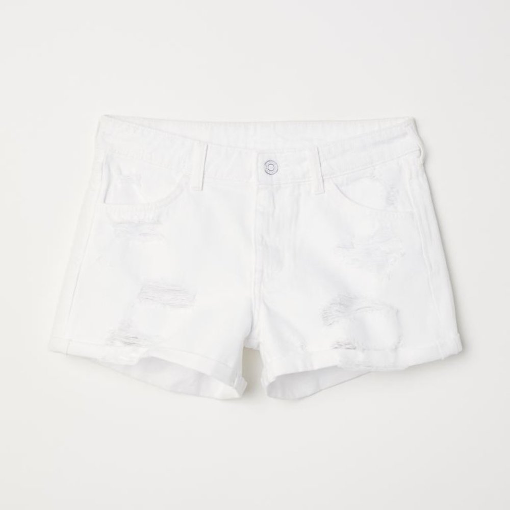 H&M White Denim Shorts